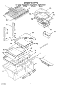 SHELF, OPTIONAL Diagram and Parts List for ET8CHKXKT00  Whirlpool Refrigerator