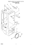 REFRIGERATOR LINER Diagram and Parts List for GD25DCXHS00  Whirlpool Refrigerator