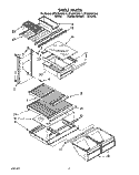 SHELF Diagram and Parts List for ET20ZKXZN10  Whirlpool Refrigerator