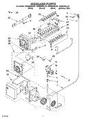 ICE MAKER Diagram and Parts List for GR9SHMXLT01  Whirlpool Refrigerator