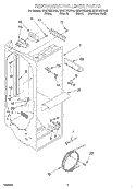 REFRIGERATOR LINER Diagram and Parts List for GD27DIXHS02  Whirlpool Refrigerator