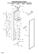 FREEZER DOOR Diagram and Parts List for GS2SHAXKT01  Whirlpool Refrigerator