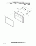 FREEZER DOOR PARTS Diagram and Parts List for  Whirlpool Refrigerator
