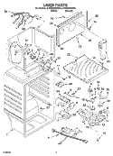 LINER PARTS Diagram and Parts List for ET8RHMXKQ03  Whirlpool Refrigerator