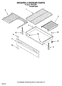 DRAWER & BROILER PARTS, OPTIONAL PARTS Diagram and Parts List for TES356RD0  Estate Range