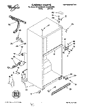 CABINET Diagram and Parts List for ET18GKXDW00  Whirlpool Refrigerator