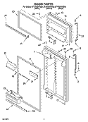 DOOR PARTS Diagram and Parts List for ET1CHMXKT09  Whirlpool Refrigerator