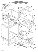 LINER Diagram and Parts List for ET8WTKXKT07  Whirlpool Refrigerator