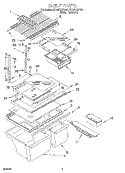 SHELF, LIT/OPTIONAL Diagram and Parts List for ET18PKXFN01  Whirlpool Refrigerator