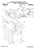 TOP AND CABINET, LIT/OPTIONAL Diagram and Parts List for  Whirlpool Washer
