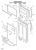 DOOR PARTS Diagram and Parts List for ET1FTTXKB03  Whirlpool Refrigerator