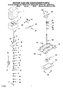 MOTOR AND ICE CONTAINER Diagram and Parts List for GS6SHAXLT01  Whirlpool Refrigerator