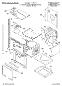 OVEN Diagram and Parts List for KEBS208DBL2  KitchenAid Wall Oven