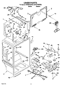 LINER PARTS Diagram and Parts List for GT9MHTXRT00  Whirlpool Refrigerator