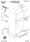 CABINET Diagram and Parts List for ET18GKXDN01  Whirlpool Refrigerator