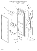 REFRIGERATOR DOOR Diagram and Parts List for ED25RQXFW01  Whirlpool Refrigerator
