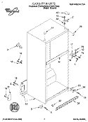 CABINET Diagram and Parts List for ET18TKXDW03  Whirlpool Refrigerator