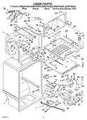 LINER Diagram and Parts List for GR2SHKXKS02  Whirlpool Refrigerator