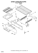 OVEN AND BROILER Diagram and Parts List for TGP302KW0  Estate Range
