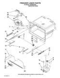 FREEZER LINER PARTS Diagram and Parts List for GI6SARXXF05  Whirlpool Refrigerator