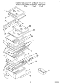 REFRIGERATOR SHELF Diagram and Parts List for GD27DFXFB01  Whirlpool Refrigerator