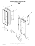 REFRIGERATOR DOOR PARTS Diagram and Parts List for GX2SHBXVQ04  Whirlpool Refrigerator