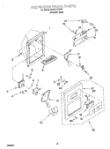 DISPENSER FRONT Diagram and Parts List for GD25DCXHS01  Whirlpool Refrigerator