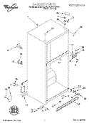 CABINET Diagram and Parts List for ET20TKXDN04  Whirlpool Refrigerator