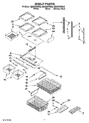 SHELF PARTS Diagram and Parts List for  Whirlpool Refrigerator