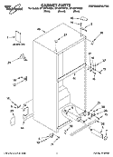 CABINET PARTS Diagram and Parts List for GT1SHTXMB01  Whirlpool Refrigerator