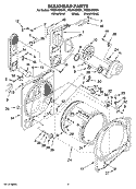 BULKHEAD PARTS Diagram and Parts List for  Whirlpool Dryer