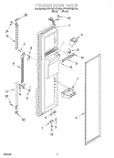 FREEZER DOOR Diagram and Parts List for  Whirlpool Refrigerator