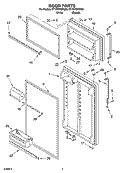 DOOR PARTS Diagram and Parts List for ET1FHMXMT00  Whirlpool Refrigerator