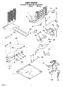 UNIT Diagram and Parts List for ET1WTKXKQ07  Whirlpool Refrigerator