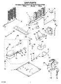 UNIT Diagram and Parts List for ET8CHKXKT00  Whirlpool Refrigerator
