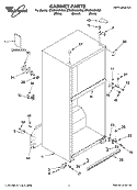 CABINET PARTS Diagram and Parts List for ET8CHKXKT05  Whirlpool Refrigerator