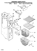 FREEZER LINER PARTS Diagram and Parts List for GS2SHAXNL00  Whirlpool Refrigerator