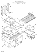 SHELF Diagram and Parts List for ET22RKXGN01  Whirlpool Refrigerator