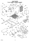 UNIT Diagram and Parts List for GD2LHGXKT00  Whirlpool Refrigerator