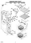 FREEZER LINER PARTS Diagram and Parts List for GC3PHEXNT03  Whirlpool Refrigerator