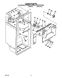LINER Diagram and Parts List for ET22DKXAW02  Whirlpool Refrigerator
