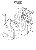 DOOR PARTS Diagram and Parts List for TES356MS1  Estate Range