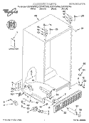 CABINET, LITERATURE Diagram and Parts List for GD27DFXFT03  Whirlpool Refrigerator