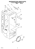 REFRIGERATOR LINER Diagram and Parts List for GD2NHGXLT00  Whirlpool Refrigerator