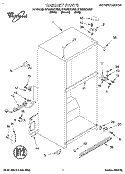 CABINET Diagram and Parts List for ET18NKXDG06  Whirlpool Refrigerator