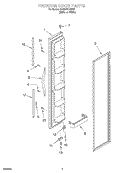 FREEZER DOOR Diagram and Parts List for GD22DKXHW01  Whirlpool Refrigerator