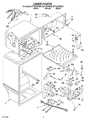 LINER Diagram and Parts List for ET1LFKXKB01  Whirlpool Refrigerator