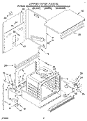 UPPER OVEN Diagram and Parts List for KEBS208BWH0  KitchenAid Wall Oven