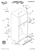 CABINET, LITERATURE Diagram and Parts List for ET1FTKXKT01  Whirlpool Refrigerator