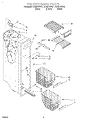FREEZER LINER Diagram and Parts List for GD25DFXFW01  Whirlpool Refrigerator